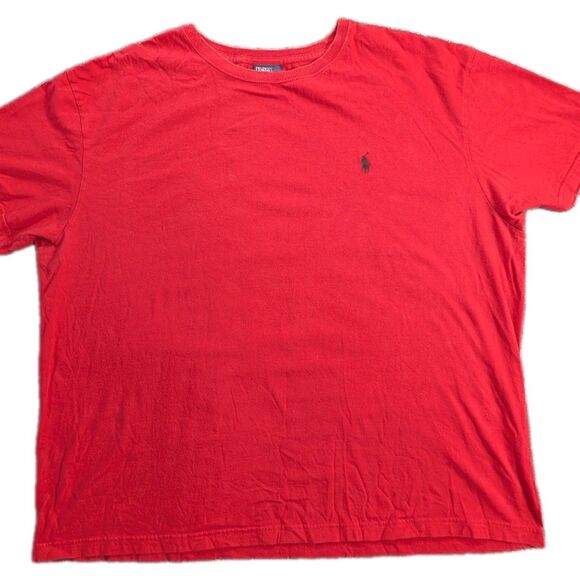 Vintage Polo Ralph Lauren T-Shirt Mens Extra Large Red Pony Essential 90s Shirt - Picture 1 of 10